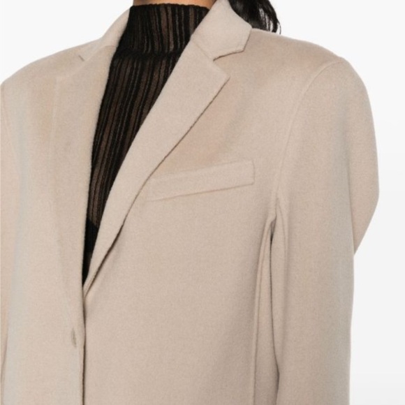 Anine Bing Quinn Wool Cashmere Taupe Coat Size XL - Picture 5 of 9